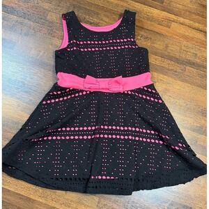 Sweet Vintage girls fun 80s style dress size 3T.  Hot pink and black netting